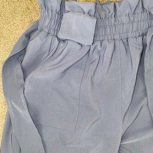 XS gray/ blue stone colored elastic waist pants